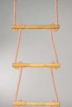 Echelle de corde PP Ø 16 mm, 3 échelons bois/m ECH-CORDE