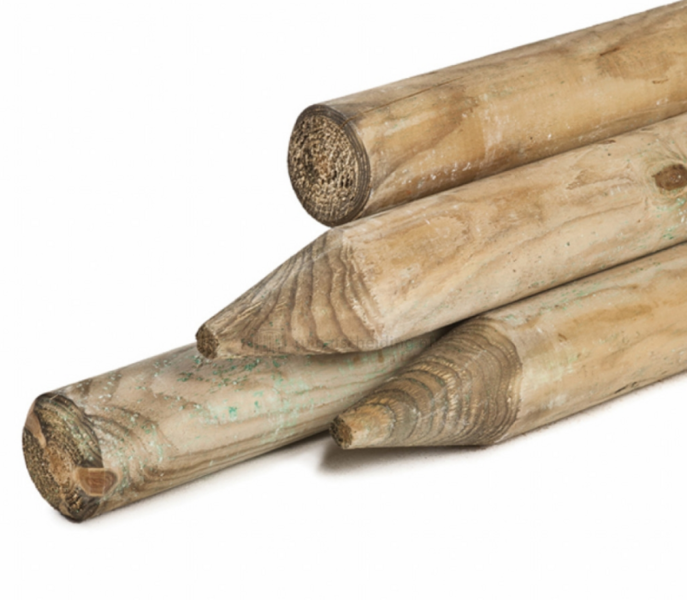 Poteau bois diam 10 à 12cm longueur 2m CA/POT/BOIS/10/12