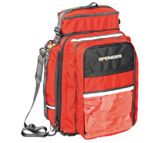 R-AID PRO - SAC A DOS ROUGE/NOIR AVEC 5 POCHETTES CB04500