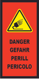 Banderole verticale 500X1000 "DANGER" Enneigeur FR-DE-CA-IT  # MONTEE BANV056-M