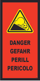 Banderole verticale 500X1000 "DANGER" Avalanche FR-DE-CA-IT  # MONTEE BANV057-M