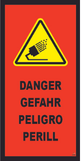 Banderole verticale 500X1000 "DANGER" Enneigeur FR-DE-ES-CA  # MONTEE BANV062-M