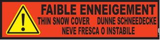 Banderole horizontale 2000X500 "FAIBLE ENNEIGEMENT" FR-EN-IT-DE # MONTEE BANH042-M