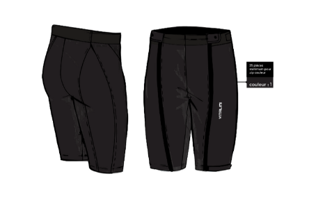 Short de course Adulte softshell VP211-S-SH