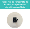Support de fixation pour poignée automatique fourni avec 4 vis pour axe central ACC-SUP-POIG