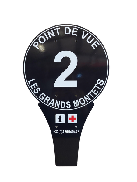 Panneau DIBON spécifique pour balise piste Chamonix BALI-DIB-CHAM