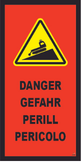 Banderole verticale 500X1000 "DANGER" Damage FR-DE-CA-IT  # MONTEE BANV055-M