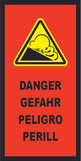 Banderole verticale 500X1000 "DANGER" Avalanche FR-DE-ES-CA  # MONTEE BANV063-M