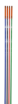 Jalon polycarbonat avec embout FLUO, Ø25MM, POINTE A VIS (vendu par 10) CO/JALPCFL