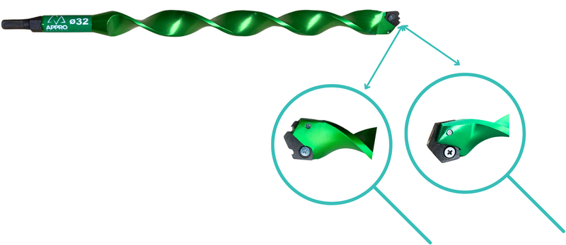 Mèche à Neige Alu 450 cm embout hexagonal diamètre 35 MA/750-AL-35