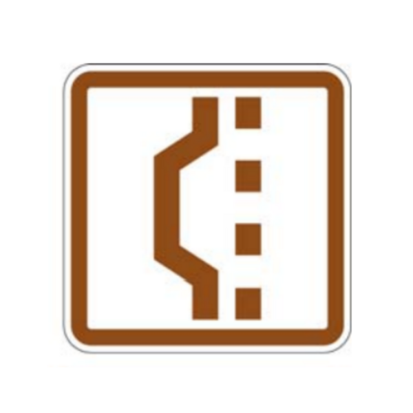 Panneau information Sticker VTT arrêt à gauche REC-STI-241